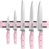 hecef Kitchen Knife Set with Magnetic Strip, 6 pcs Professional Knives Set for Kitchen, 13-inch Magnetic Strip