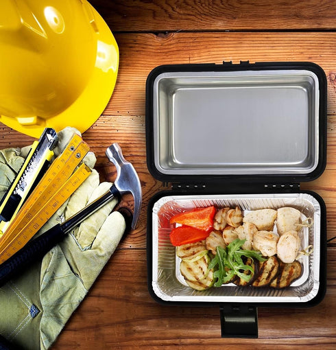 12V 1.6 (1.5 6 (1.8m) 300F (149C) Koolatron Heating Lunch Box Stove, Qt L) Black ft Power Cord Heats to Built-In Cord