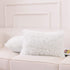 NordECO HOME Luxury Soft Faux Fur Fleece Cushion Cover - 12" x 20" Inch, White, 2 Pack (No Pillow Insert)