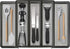 ELTOW Expandable Utensil Drawer Organizer, 5 Compartment Non-Slip & Adjustable Large Tray for Kitchen Drawers, Black