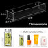 2 Pack, 12 Inch Wall Mounted Acrylic Spice Rack Clear Pantry Door Organizer, Floating Spice Organizer, Adhesive