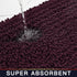 Walensee Bathroom Rug Non Slip Bath Mat, 36x24 Inch Plum Purple, Water Absorbent Super Soft Shaggy Chenille Machine