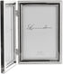 Lawrence Frames 4 by 6-Inch Hinged Double Metal Picture Frame, Silver-Plate with Delicate Beading (Vertical)