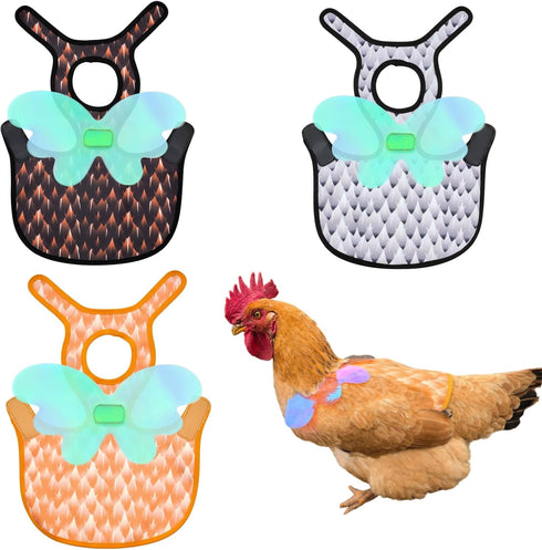 HOUGXD Chicken Saddles for Hens with Detachable Wings, Adjustable Hen Apron Back Protector
