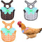 HOUGXD Chicken Saddles for Hens with Detachable Wings, Adjustable Hen Apron Back Protector