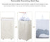 90L DOKEHOM X-Large Laundry Basket with Removable Wash Bag on Wheels, Collapsible Rolling Laundry Hamper, Foldable