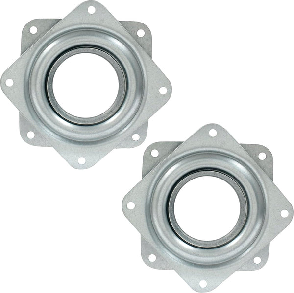 2pcs 3" Square Heavy Duty Lazy Susan Turntable, Steel Ball Bearing Rotating Tray for Dining Table, Pantry, Organizer