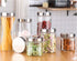 Lawei 6 Pack 27 Oz Clear Glass Jars with Stainless Steel Lids, Food Storage Canister Set