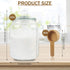 70 oz Set 2 2 Global BathGlow Bath Salt - Glass Jar with Wooden Scoop & Airtight Lids, Large Storage Canisters