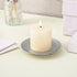 Set of 3 Decorative Iron Plate Candle Holders, 4.33x0.78inch for LED & Wax Candles, Spa & Wedding Decor