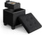 STORAGEBUD Storage Ottoman Cube with Small Bin, 15-in Square Ottoman with Storage for
