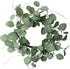 idyllic Eucalyptus Leaves Wreath, Metal Polyester Green Wreath 14 Inches for Front Door Decor