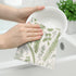 Wovoto Summer Cute Botanic Dish Towels for Drying Dishes, Absorbent Decorative Sage Green Herbs Leaves Kitchen