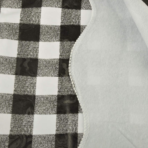 Artisan Flair Black and White Checkered Tablecloth, Flannel, 54 x 72" for Family Dinners or Gatherings
