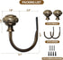 KAMANINA Decorative Curtain Holdbacks, Window Drapery Holdbacks, Antique Bronze, Marbled Finials (1 Pair/2 Pack, Small)