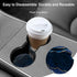 Ceramic Car Coasters for Women/Men, Absorbent Drink Cup Holders with Finger Notch, 2.56" Pack of 2, Blue Marble Gold