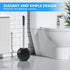Wsedor 2 Pack, 304 Toilet Brush and Holder Stainless Steel Toilet Brush with Extended and Durable Comfortable Brush