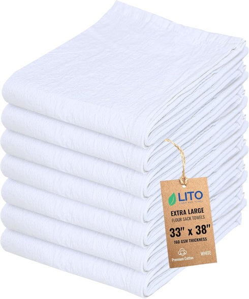 Flour Sack Towels | Tea Towel for Crafts| Kitchen Dish | Cotton