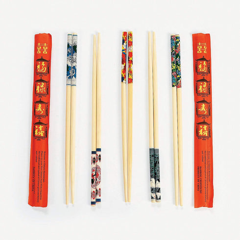 Fun Express Chopstick W/wrapper (2dz); Party Supplies; Solid Tableware; Cutlery; 24 Pieces