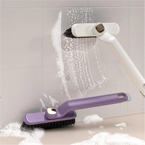 Multi-Function Rotating Crevice Cleaning Brush, 2 Pieces for Bathroom and Kitchen, Complimentary Slit Brush and Hooks