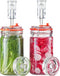 JILLMO 1 Liter Fermentation Jar, Glass Fermenting Kit with Weight for Making