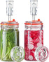 JILLMO 1 Liter Fermentation Jar, Glass Fermenting Kit with Weight for Making