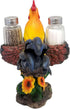 DWK 8-inch Spice to Crow About Country Rooster Salt and Pepper Shaker Figurine Display Holder - 3-Piece Set