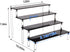 Display,4 Acrylic Stands for Tier Black Cupcakes Perfumes Figurines Display Stand Risers Shelf for Decoration