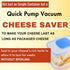 FoodLite The Quick Vac: Only Airtight Vacuum Sealed Cheese Saver Container - Perfect For Keeping Cheddar, Parmesan