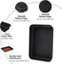 TeamFar Toaster Oven Pans, 10.5 x 8 x 1 Inch Carbon Steel Baking Tray, Non-Toxic & Non-Stick, 2 PCS