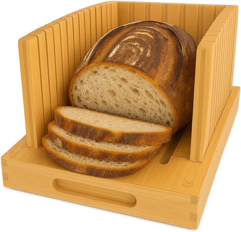 Bread Slicer For Homemade Bread - Compact Sourdough Bread Cutter - Adjustable