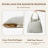 2-Pack 17x12.6in, BRONYPRO Reusable Beeswax and Linen Bread Bags with Zipper, Waxed Bread Bags for Homemade Bread