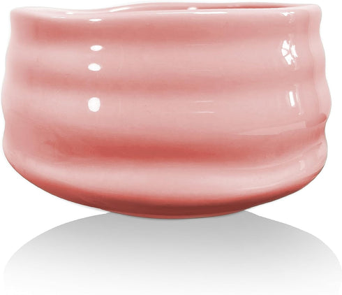 Handmade Japanese Ceramic Matcha Bowl, Green Tea Cup for Ceremony Chawan 500ml 17oz (Pink)