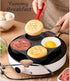 HUPECHAM 4-Cup Egg Pan With Lid Nonstick, and Healthy Granite Egg Frying Pan, Versatile Breakfast Skillet for Eggs