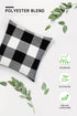 Syntus Set of 2 Buffalo Check Throw Pillow Covers, Black and White Polyester Linen for Christmas Thanksgiving Decor, 18