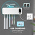 5 200/400s Auntyfey Sanitizeri Toothbrush Cleaner with Slots, Smart Sanitizeri Toothbrush Holder Organizer, Cordless No
