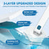 Disposable Toilet Brush Handle with 32 Count Refills, Upgraded Toilet Bowl Brush for Bathroom Cleaning