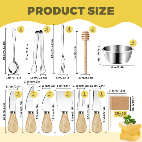 Charcuterie Boards Accessories Charcuterie Utensils Cheese Butter Spreader Knife Set Small Serving Tongs Forks and Spoons Dipping Bowls Honey Dippers Toothpick Flags for Party Platter Making by Mlurcu