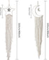 2pcs Tarklanda Moon Star Dream Catcher Decor, Boho Home Moon Star Dreamcatcher, Macrame Wall Hanging Boho Home Decor