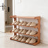 Eloplzxe 4 Closet,Small Closet 26.777.4819.3inch Shoe Rack,Small Tier Shoe Organizer Storage Shelf,Bamboo Narrow Shoe