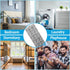 2Pcs 30 Closet 360 Large Pockets Dual Sided Hanging Shoe Organizer for Shoe Storage Shelves with Rotating Hanger Space