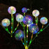 3 Garden Solar Lights Flowers, Automatic Lighting at Night, Waterproof Garden Decor for Yard Patio Pathway Lawn