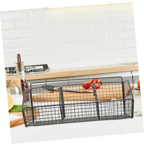 Storage Box Drain Basket Wall Shelf, Single Layer Seasoning Box Organizer for Household and Kitchen