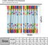 GoDazzling 42" 45" Kids Cartoon Rainbow Pencil Blackout Curtains, Cute Colorful Crayon Printed Window Drapes, for Girls