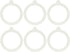 Bormioli Rocco Jar Replacement Gaskets, Set of 6, 3.5’’ Diameter, Food Grade Rubber Sealing Rings