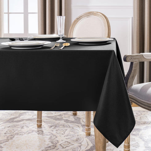 Softalker Rectangle Tablecloth, Waterproof & Stain Resistant, Wrinkle Free Fabric Washable Polyester Table Cover for