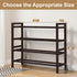Closet, 4-Tier) Haddockway Bamboo Shoe Rack for Free Standing Shoe Organizer with Smooth Round Rods & Convenient