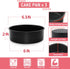 E-far 6 Inch Cake Pan Set of 3, Nonstick Stainless Steel Small Round Cake Pans for Baking Layer Cakes, Non-toxic