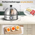 7 360W, Annie & Mia Design Electric Egg Cooker, All Stainless Steel Egg Capacity egg boiler, Hard, Medium, Soft Boiled