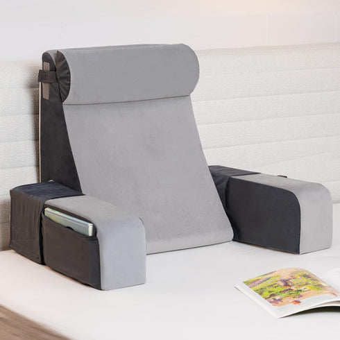 Vekkia 21" Reading Pillow for Sitting in Bed 60 Ergonomic Wedge Back
